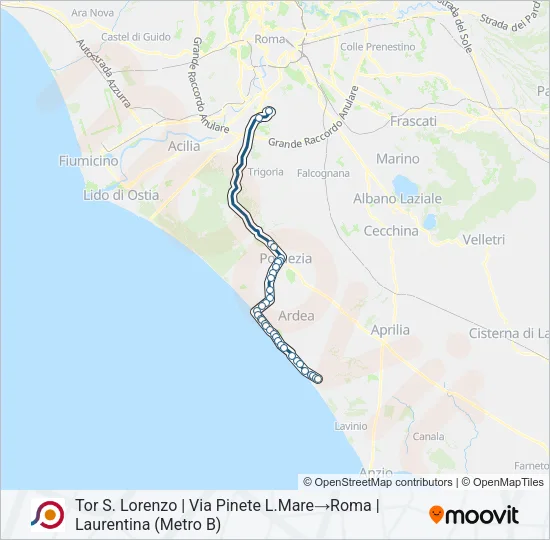 COTRAL Bus Line Map