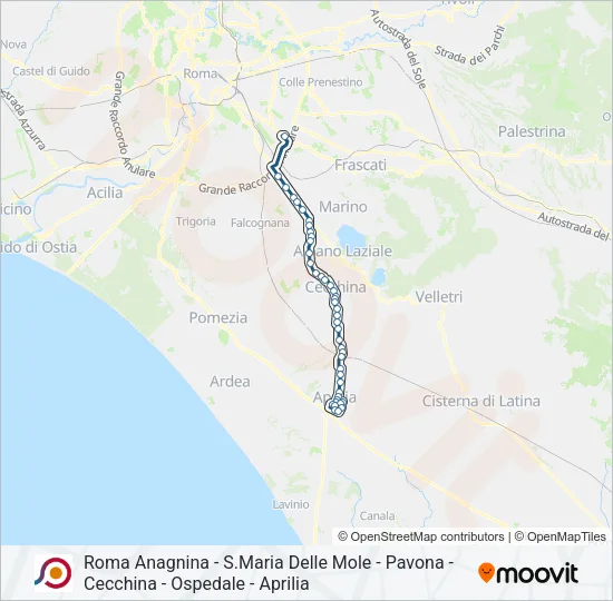 COTRAL Bus Line Map