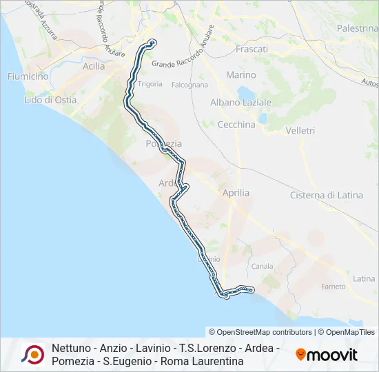 COTRAL Bus Line Map