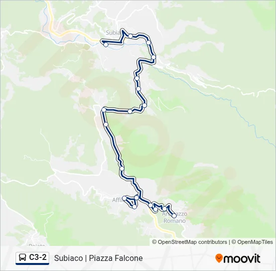 Percorso linea bus C3-2