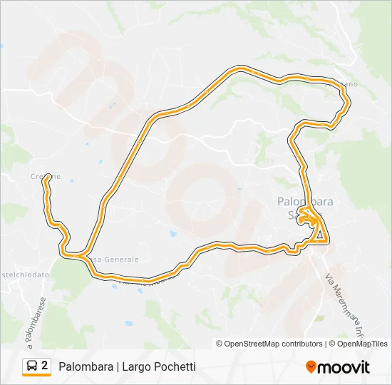 Percorso linea bus 2