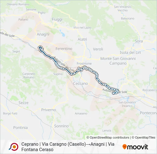 COTRAL Bus Line Map