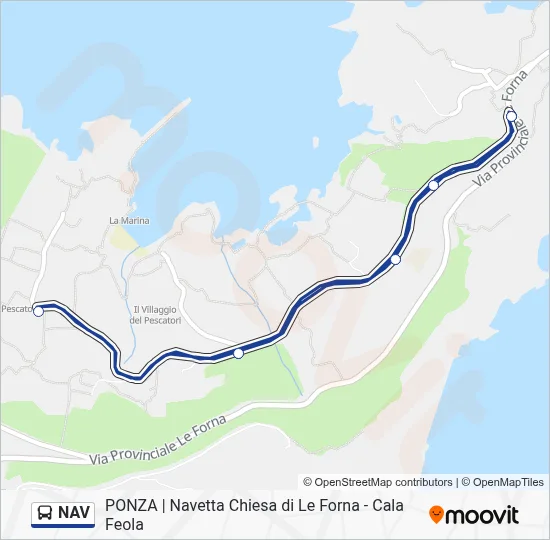 Percorso linea bus NAV