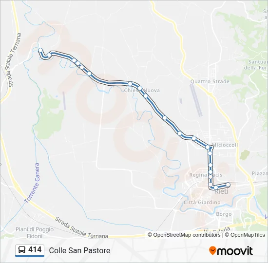 Percorso linea bus 414