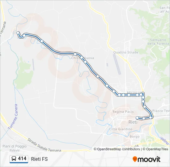 Percorso linea bus 414