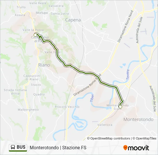 Mappa della linea BUS