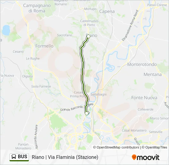 Mappa della linea BUS