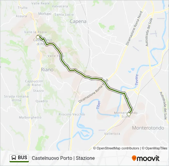 Mappa della linea BUS