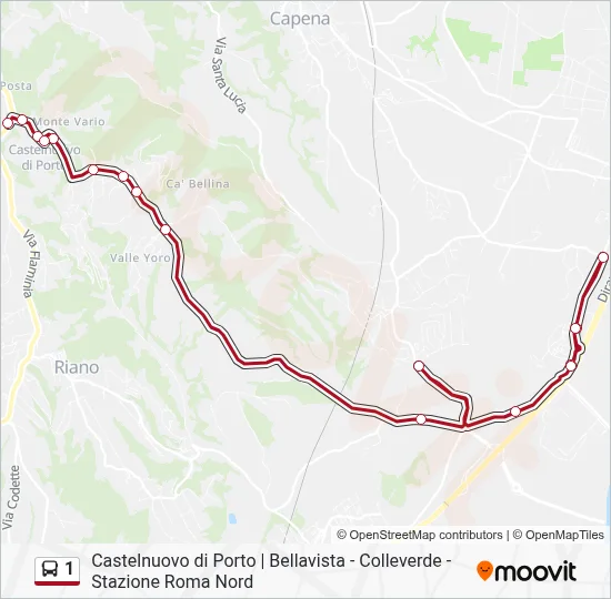 Percorso linea  1