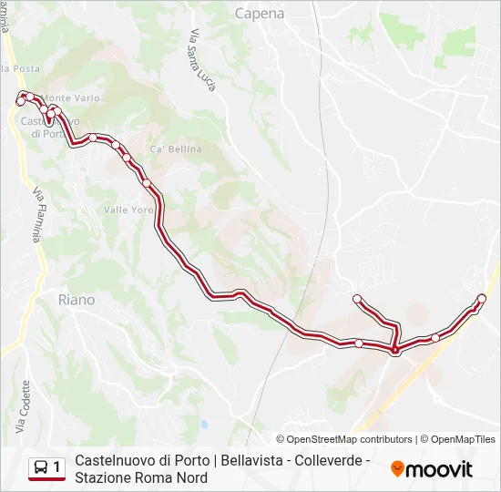 Percorso linea  1
