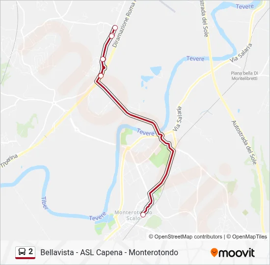 Percorso linea  2