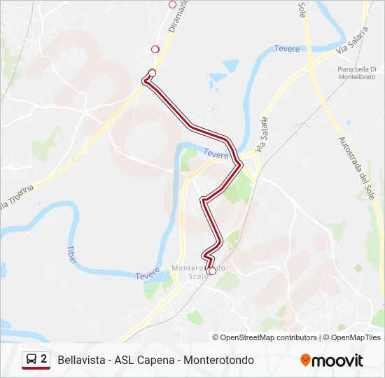 Percorso linea  2