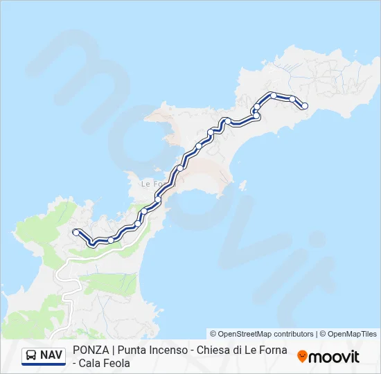Percorso linea bus NAV