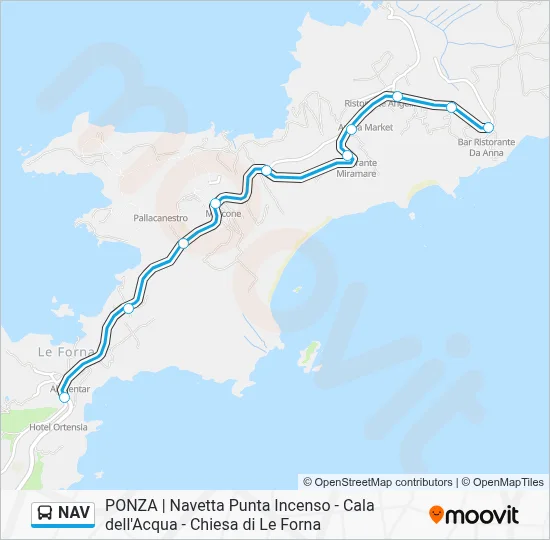 Percorso linea bus NAV