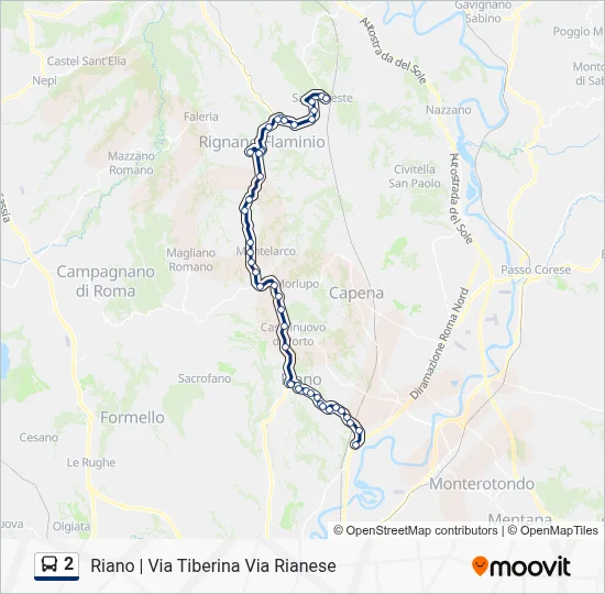 2 Bus Line Map
