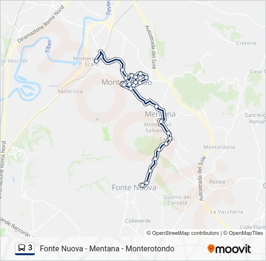 3 Bus Line Map