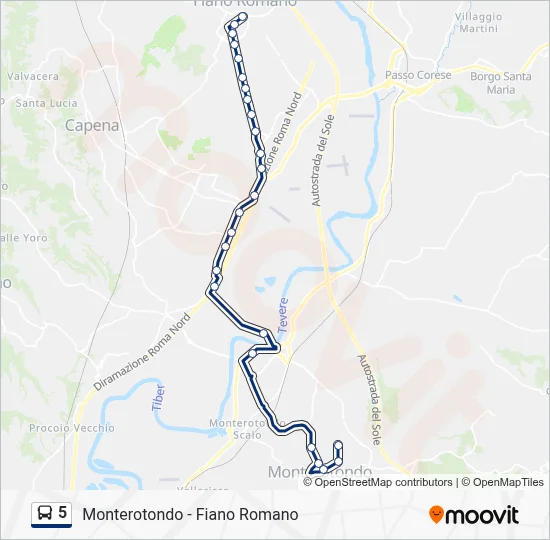5 Bus Line Map