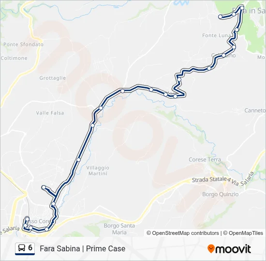 6 Bus Line Map