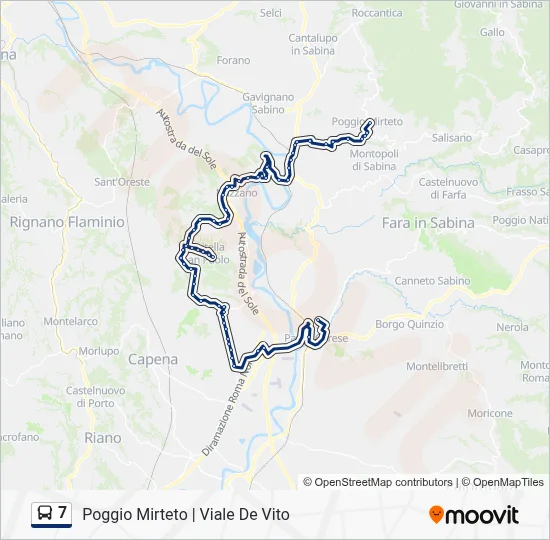 7 Bus Line Map
