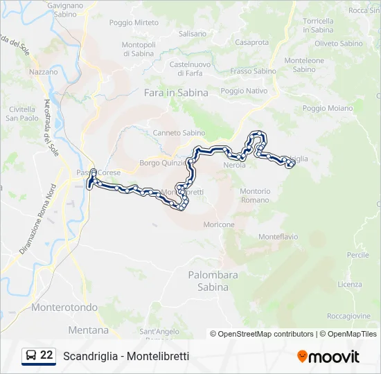 22 Bus Line Map