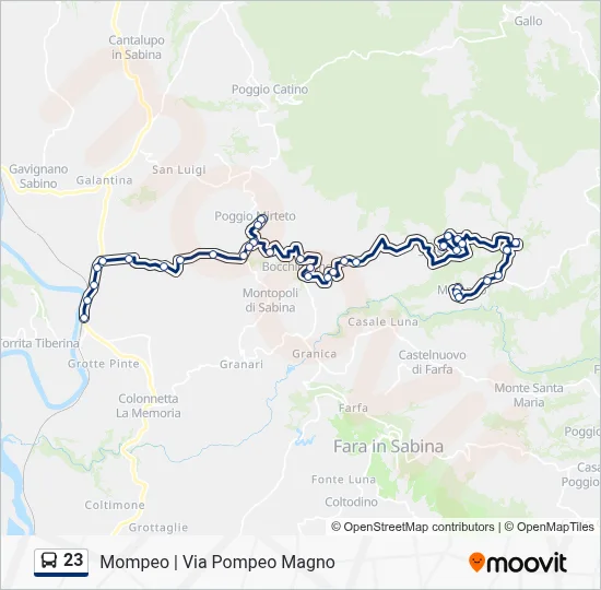 23 Bus Line Map