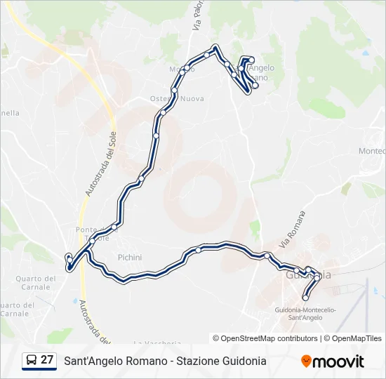 Percorso linea bus 27