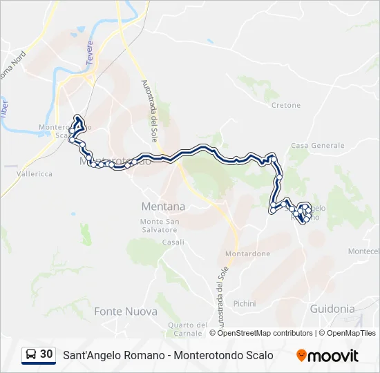 Percorso linea bus 30