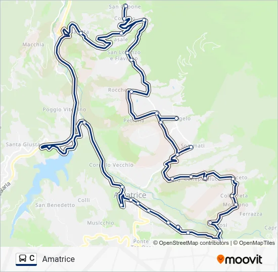 Percorso linea bus C