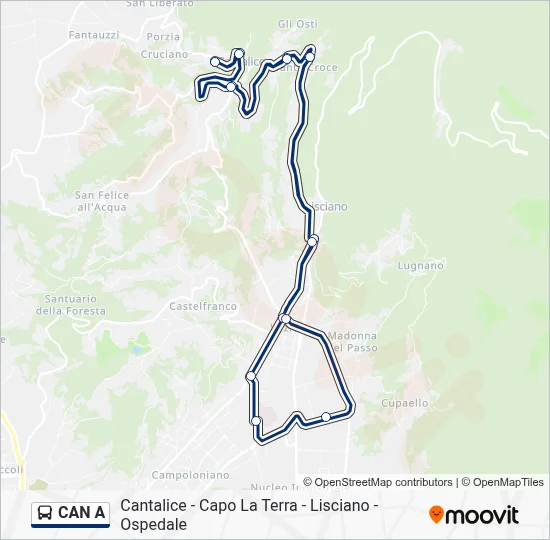 CAN A Bus Line Map