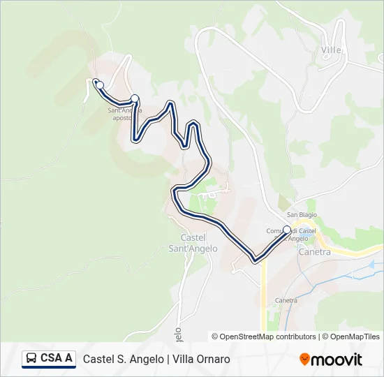 CSA A Bus Line Map