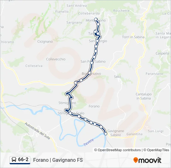 Percorso linea bus 66-2