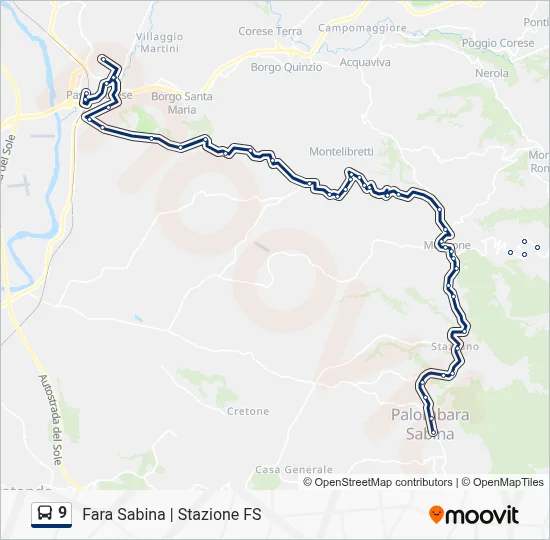 9 Bus Line Map