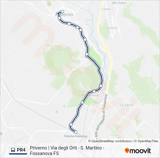 PR4 Bus Line Map