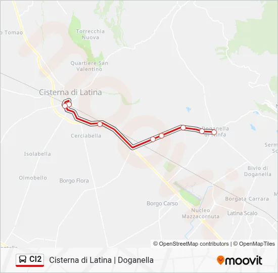CI2 Bus Line Map