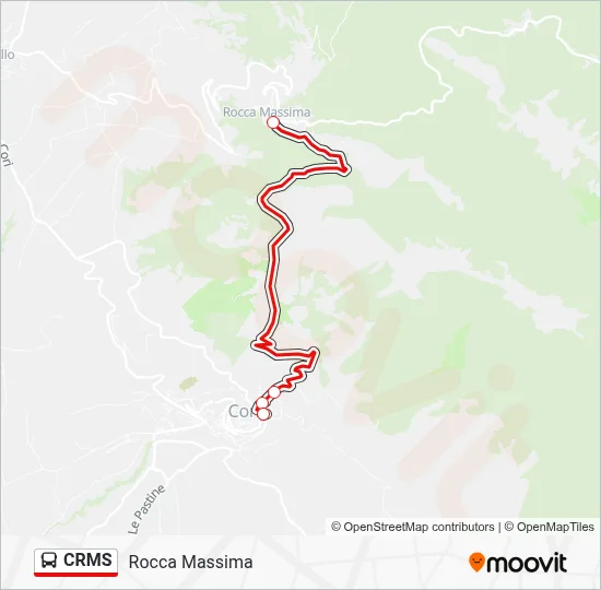 Percorso linea bus CRMS