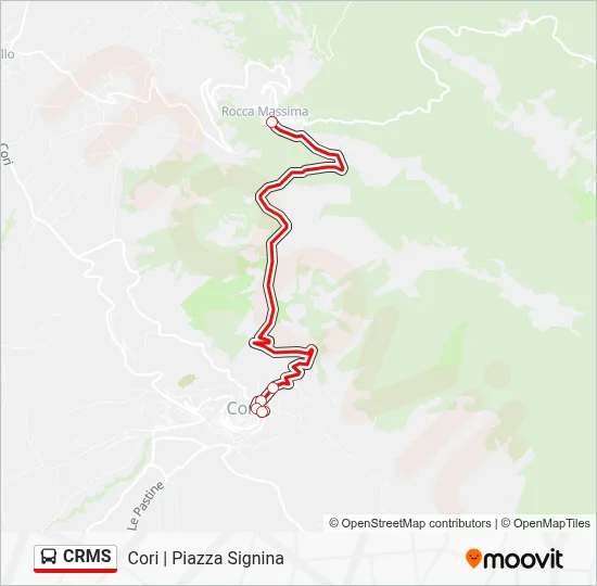 Percorso linea bus CRMS