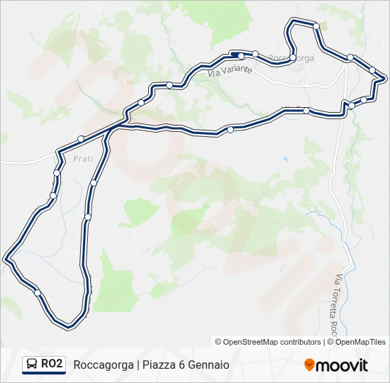 RO2 Bus Line Map