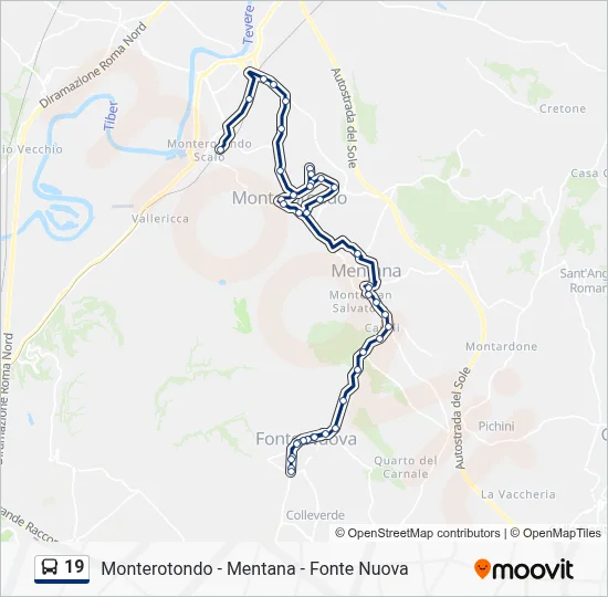 19 Bus Line Map