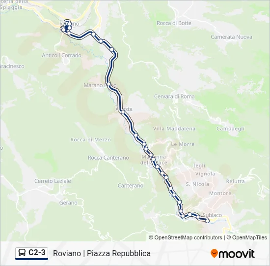 C2-3 Bus Line Map