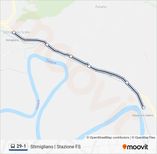 29-1 Bus Line Map