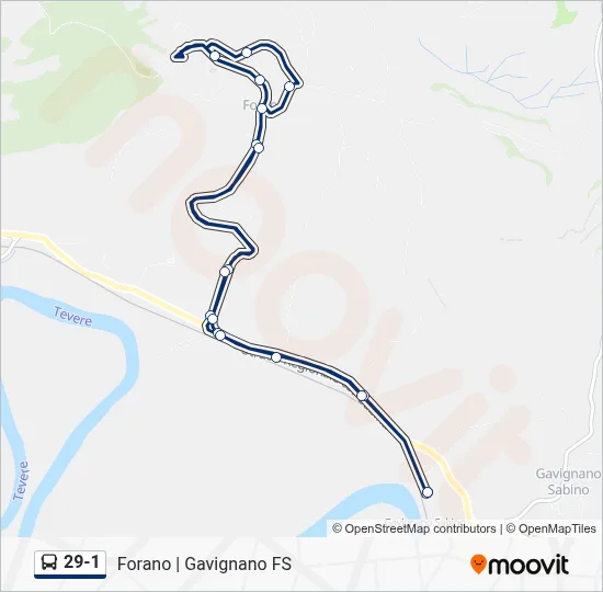 29-1 Bus Line Map