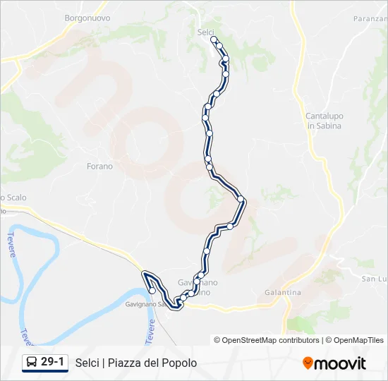 29-1 Bus Line Map