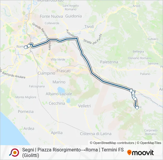 COTRAL Bus Line Map