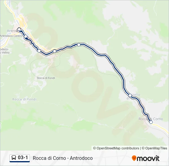 Percorso linea bus 03-1