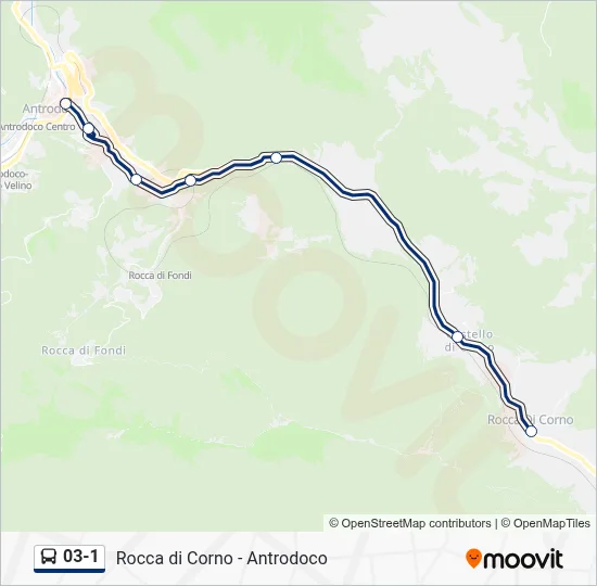 Percorso linea bus 03-1