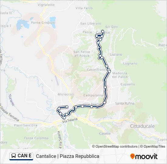 CAN E Bus Line Map
