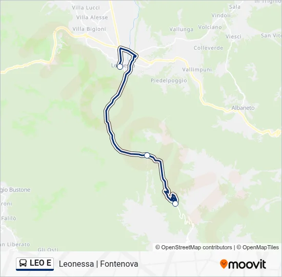 LEO E Bus Line Map