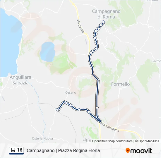 16 Bus Line Map