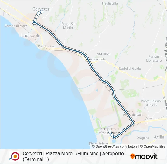 COTRAL Bus Line Map