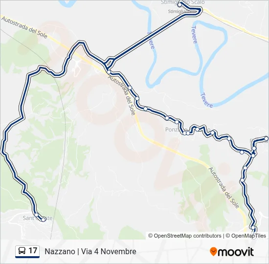 17 Bus Line Map